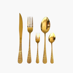 Faqueiro Saint Gold em Aço Inox – 30 Peças | 6 Lugares