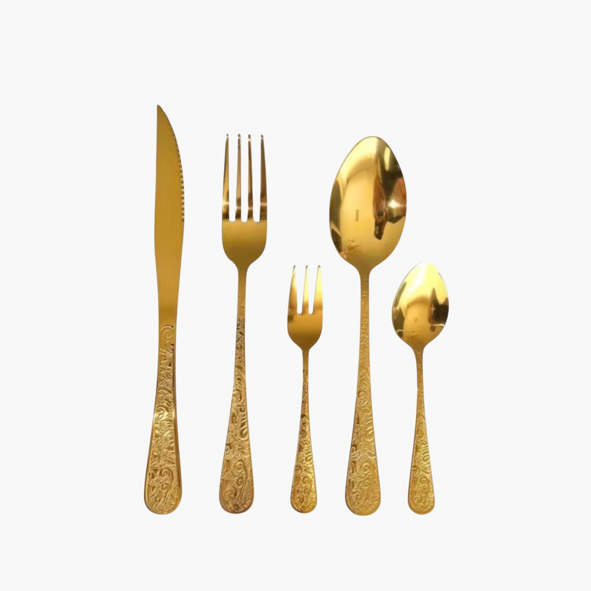Faqueiro Saint Gold em Aço Inox – 30 Peças | 6 Lugares