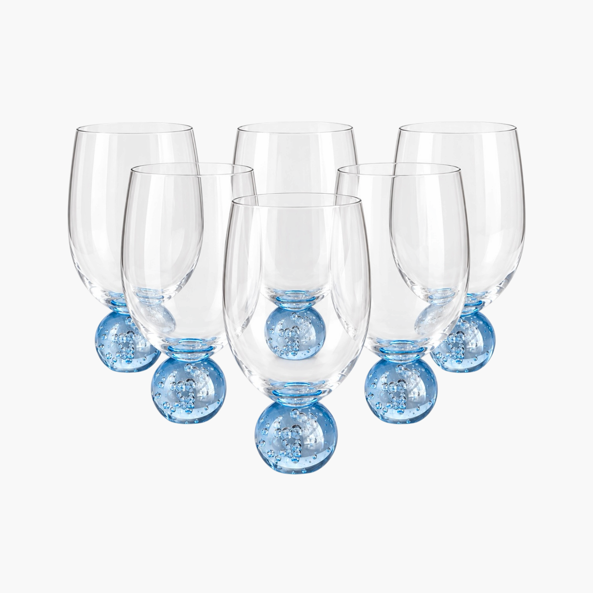 Kit 6 Copos Bubble Sphere 400ml – Design Sofisticado em Vidro