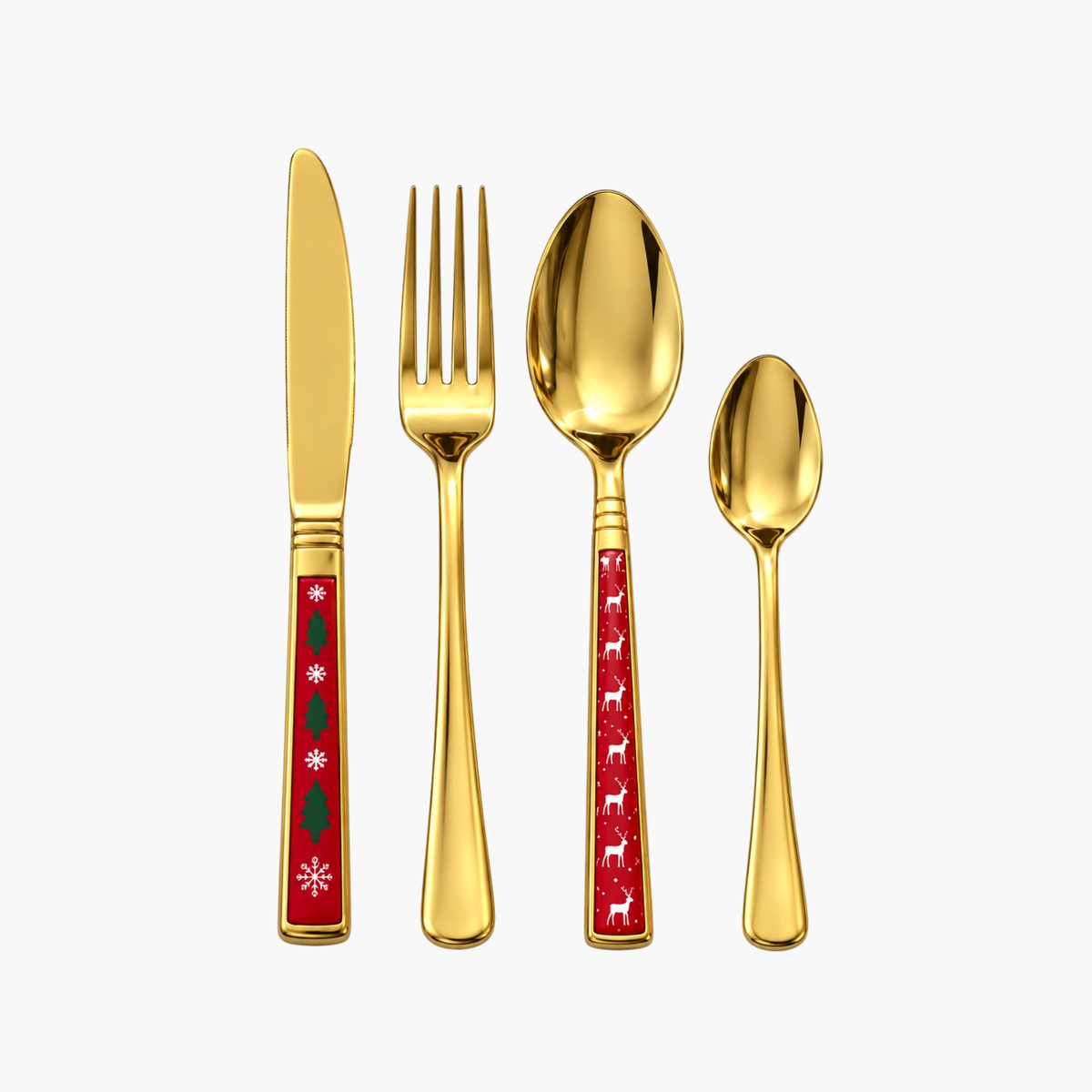 Faqueiro de Natal 24 Peças - Elegância e Brilho para Sua Mesa Posta Natalina!