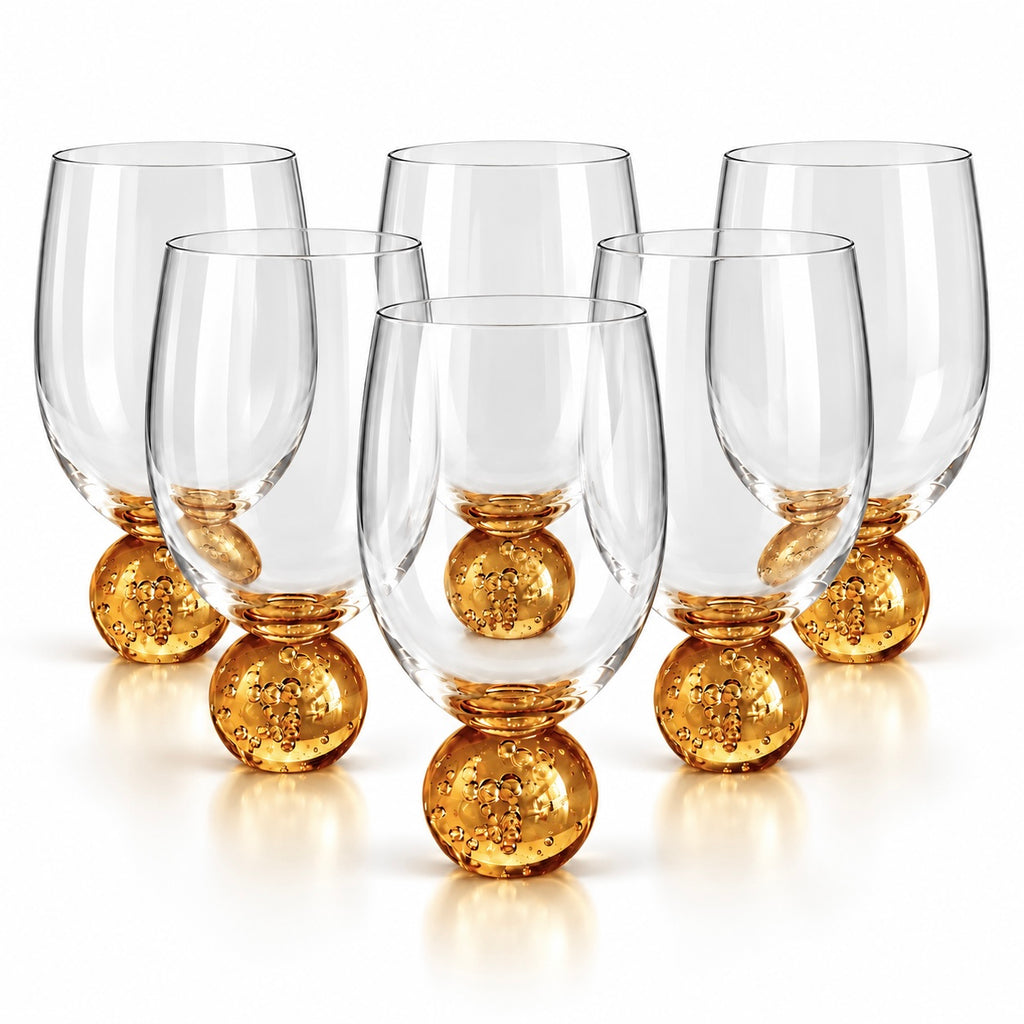 Kit 6 Copos Bubble Sphere 400ml – Design Sofisticado em Vidro
