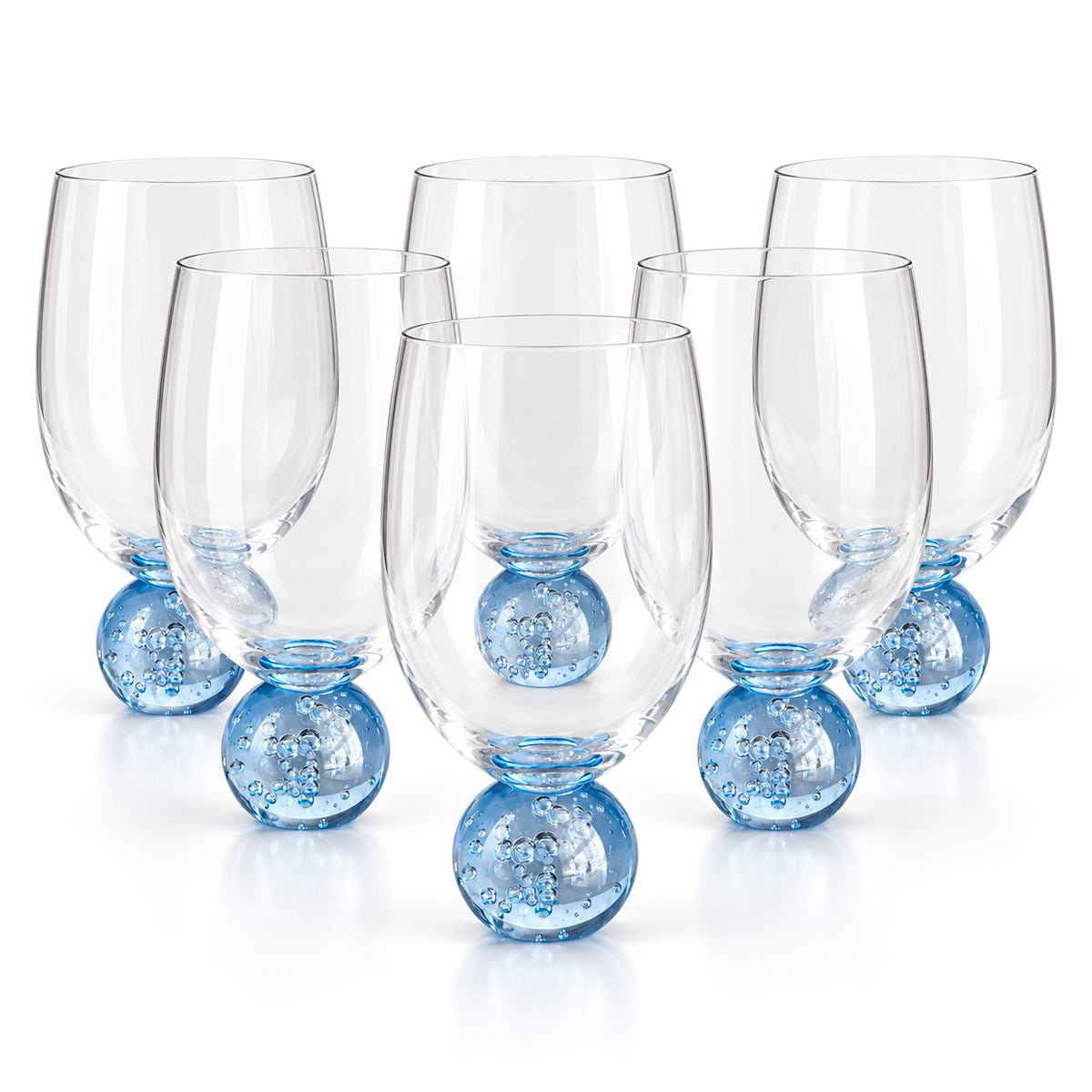 Kit 6 Copos Bubble Sphere 400ml – Design Sofisticado em Vidro