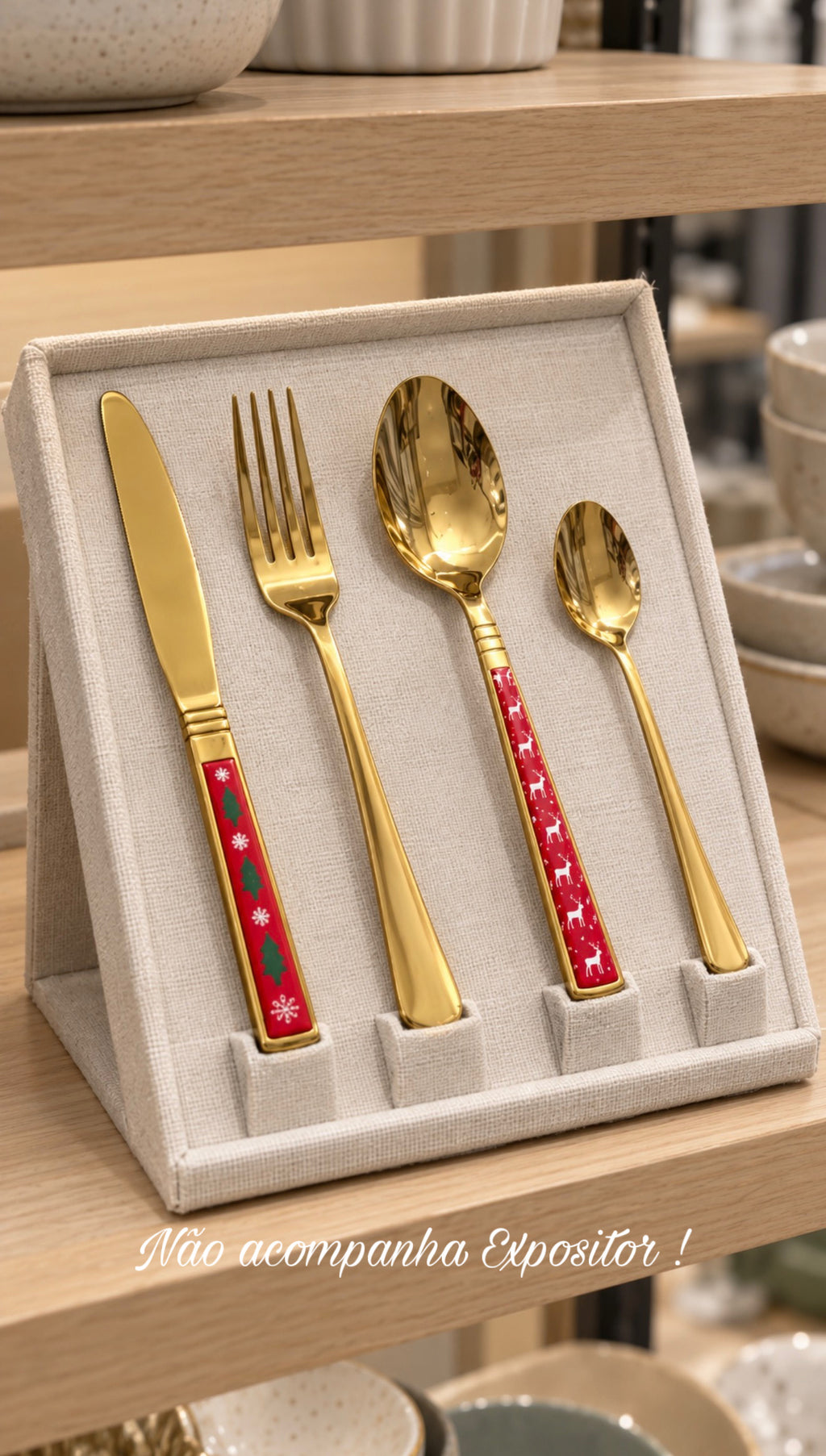 Faqueiro de Natal 24 Peças - Elegância e Brilho para Sua Mesa Posta Natalina!