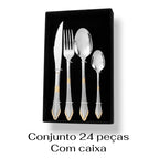 Faqueiro Zurique Classic 24 Peças em Aço Inox