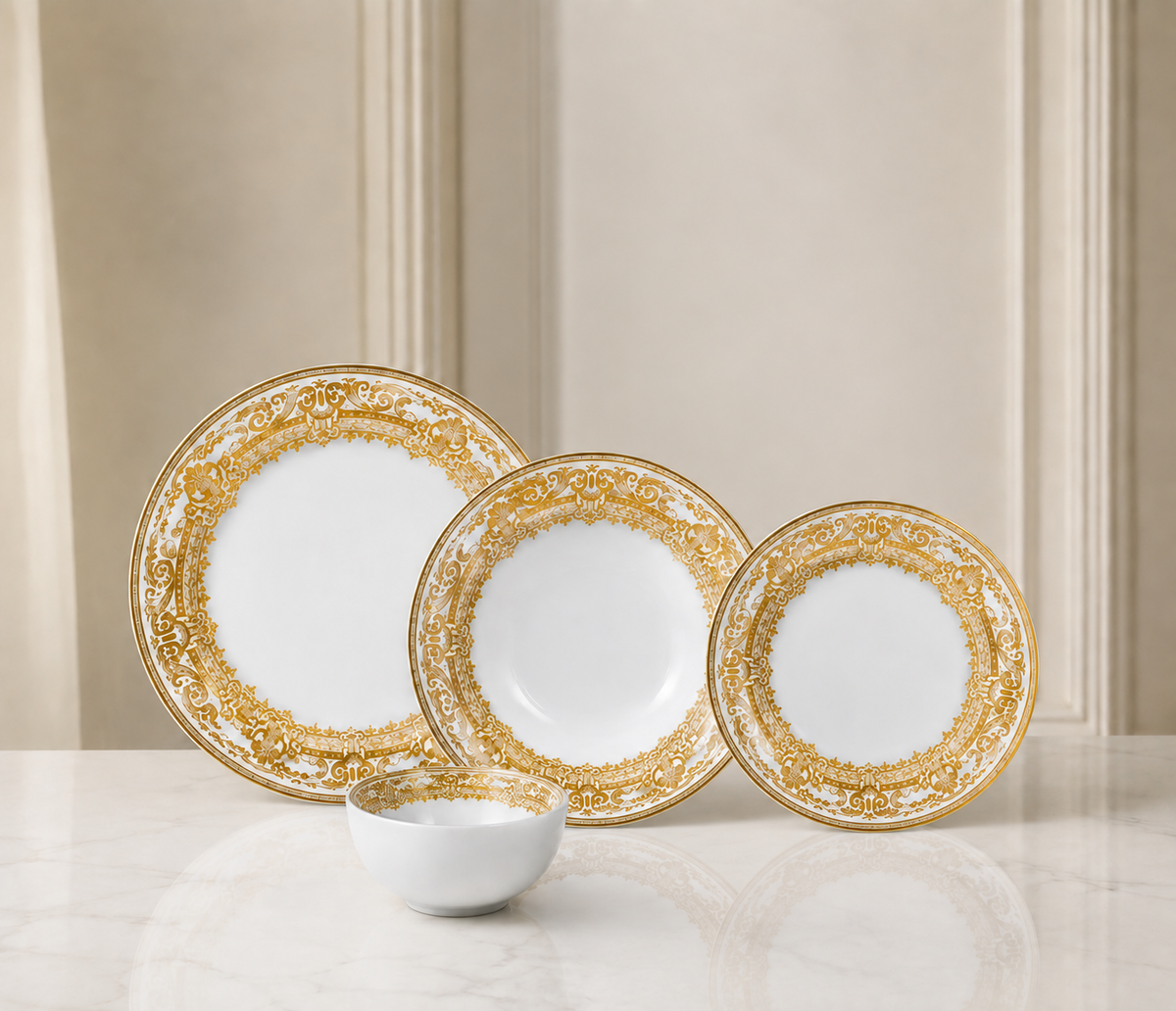 Aparelho de Jantar Imperiale Gold 24 Peças