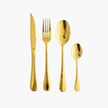 Faqueiro Dourado Classic de 24 Peças Talher Aço Inox